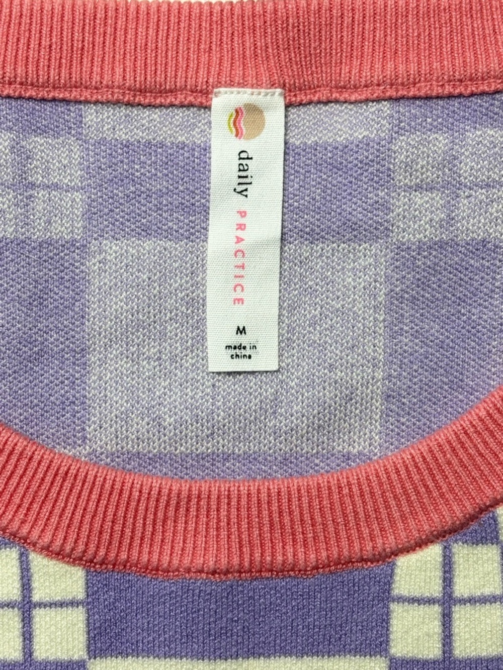 Daily Practice by Anthropologie Pam Plaid Checkered Cropped Sweater • Medium - Picture 9 of 9